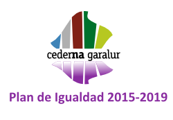 Plan de Igualdad Cederna Garalur 2015-2019