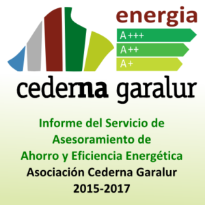 Energia Cederna Garalur. Informe del Servicio de Asesoramiento para el Ahorro y la Eficiencia Energética de Cederna Garalur. Años 2015-2017