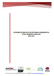 Informe del Servicio de Asesoramiento para el Ahorro y la Eficiencia Energética de Cederna Garalur. Año 2021